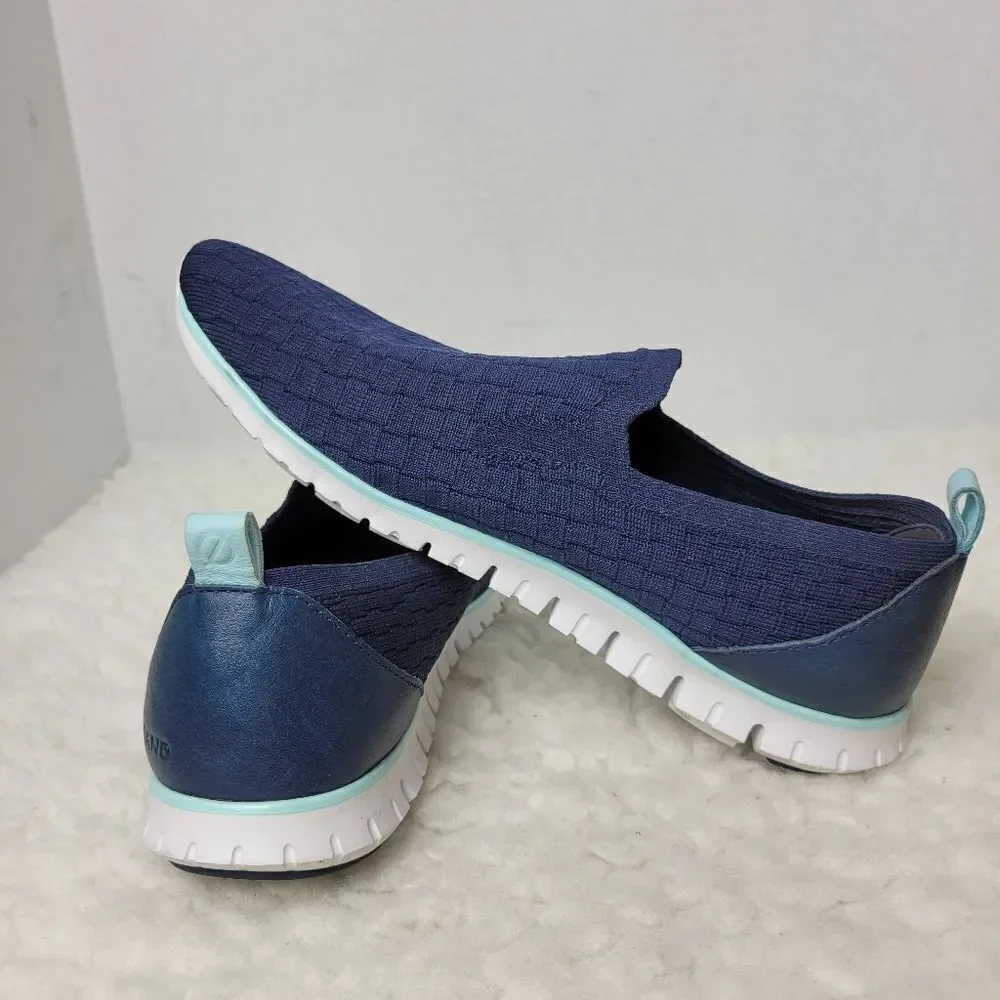 Cole Haan  Zerogrand Women's Size 7.5  Stitchlite Slip On Loafer Navy/White